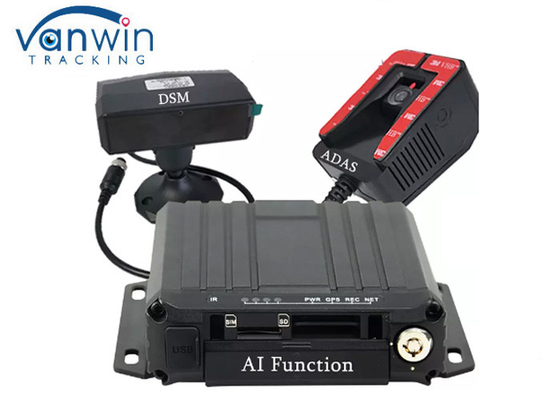 Driver mobile doppio Fatigue Monitor System della carta MDVR 1080P 4G GPS AI DVR di deviazione standard 4CH